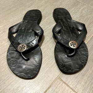 Black Tory Burch Thing Sandal